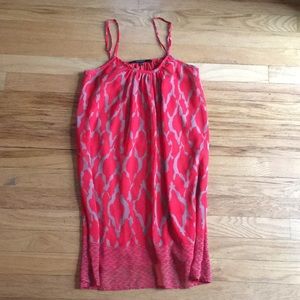 Red pattern shift dress